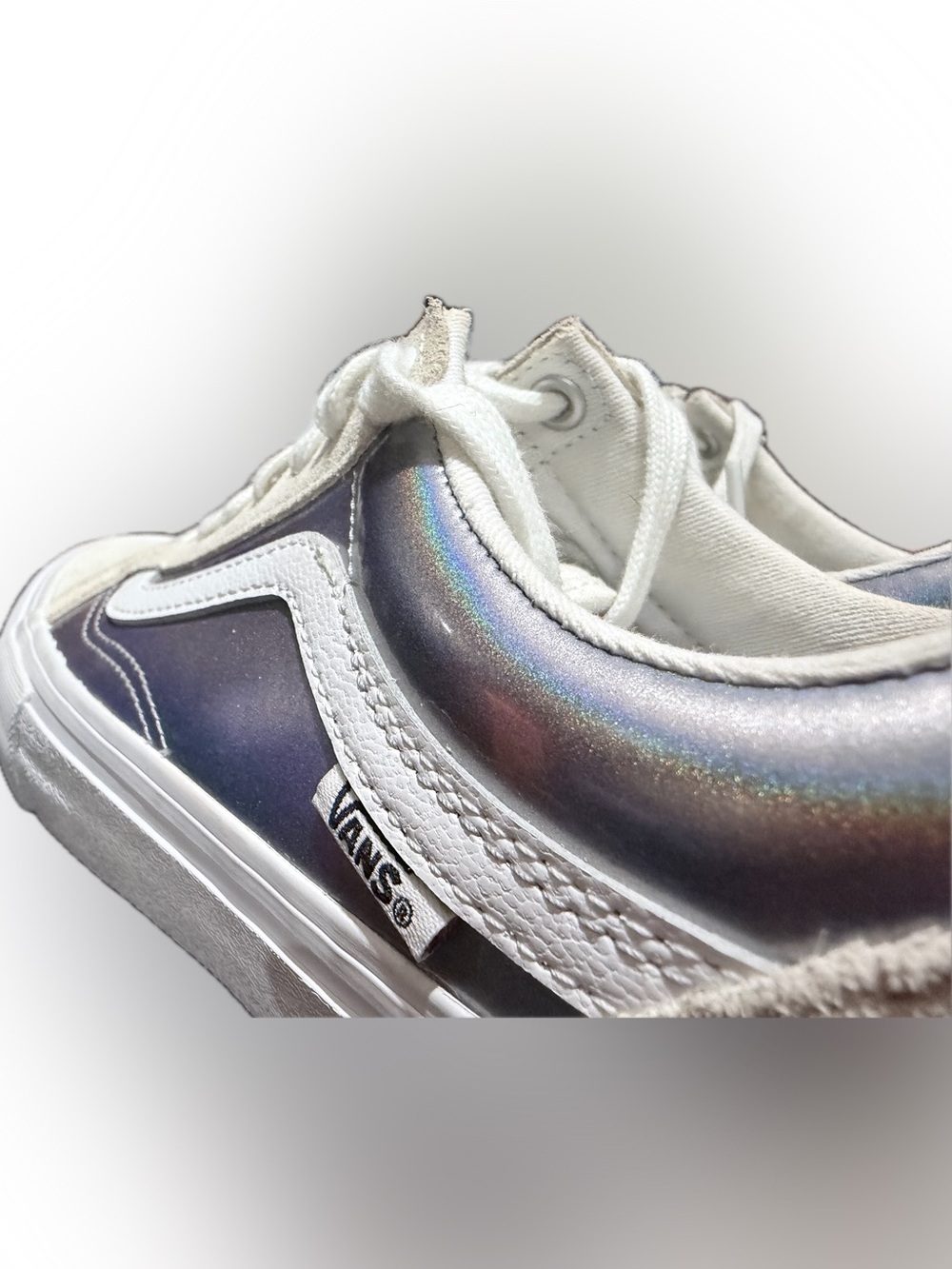 Vans Iridescent/Holographic Pro Skateboarding Shoe with Suede Trim - Picture 8 of 11